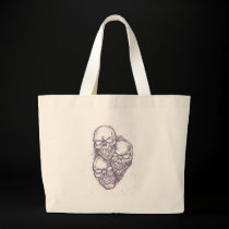 Skull Pencil Sketch bags