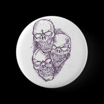 Skull Pencil Sketch buttons