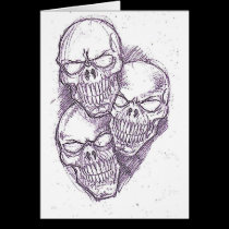 Skull Pencil Sketch cards