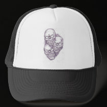Skull Pencil Sketch hats