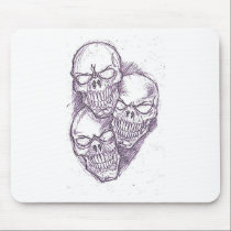 Skull Pencil Sketch mousepads
