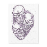 Skull Pencil Sketch postcards