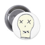 skull pinback button
