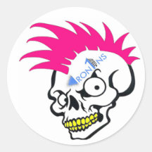 Skull pink Stickers