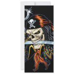 Skull Pirate with Sword and Hook by Al Rio invitations