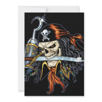 Skull Pirate with Sword and Hook by Al Rio Custom Announcement