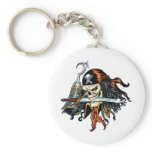 Skull Pirate with Sword and Hook by Al Rio keychains