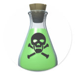 Skull Poison Bottle stickers