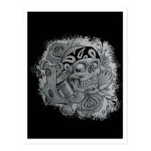 skull post cards