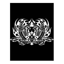 Skull Racing Engine Post Cards