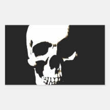 Skull Rectangle Stickers