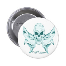 Skull Sharks by FishTs.com Buttons