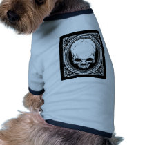 Skull ~ Skeleton Skulls Gothic Black Dog T-shirt