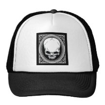 Skull ~ Skeleton Skulls Gothic Black Trucker Hats