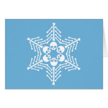 Skull Snowflakes Card