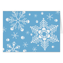 Skull Snowflakes Greeting Card