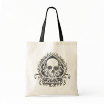 Skull Spade with gold Bag