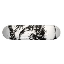 Skull Spine and Hand Skate Board