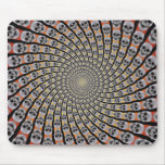 Skull Spiral: Custom Mousepad: Black Background