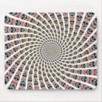Skull Spiral: Custom Mousepad: White Background
