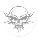 Skull Tattoo 6 Round Stickers