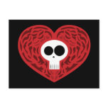 Skull Tattoo Heart postcards