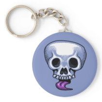 Skull Tongue Keychain