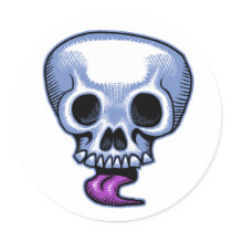 Skull Tongue Sticker