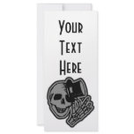 Skull Top Hat Gentleman Grey Rack Card