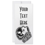 Skull Top Hat Gentleman Negative B&W rack cards