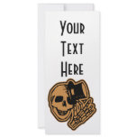 Skull Top Hat Gentleman Orange rack cards