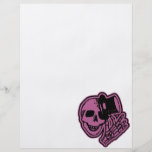 Skull Top Hat Gentleman Pink Full Color Flyer