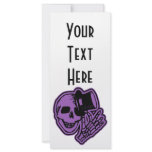 Skull Top Hat Gentleman Purple rack cards