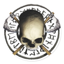 skull tribal Axe A Aufkleber