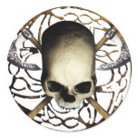 skull tribal axe B stickers