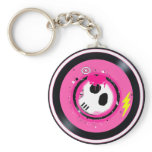 Skull Vinyl Record Keychain