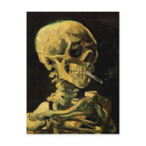 Skull with Burning Cigarette, Vincent van Gogh Post Cards