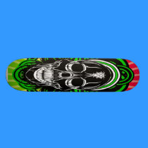Skull With Diamond in Forehead Skateboard skateboards