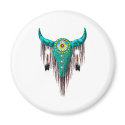 Skull with Feathers magnets