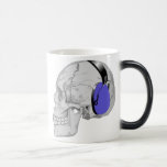 SKULL WITH HEADPHONES  Morphing Mug mugs