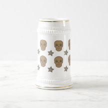 Skull with Star Eyes Coffee Mugs