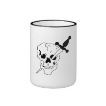 skull with sword mugs