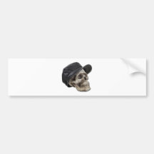 SkullLeatherDrivingCap090411 Bumper Stickers