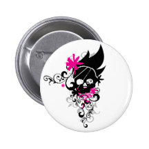 Skulls-and-Curls Buttons