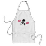 Skulls and Pink Kisses aprons
