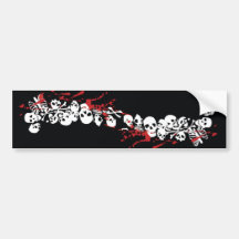 skulls and skeletons bumper stickers