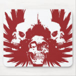 Skulls and Wing - Red mousepads