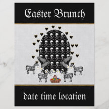 Skulls and Zebras Easter Egg Custom Flyer