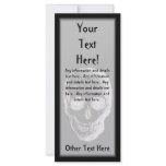 Skulls! Black + White Rack Card. Personalise! rack cards