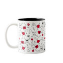Skulls Bones Broken Heart mug